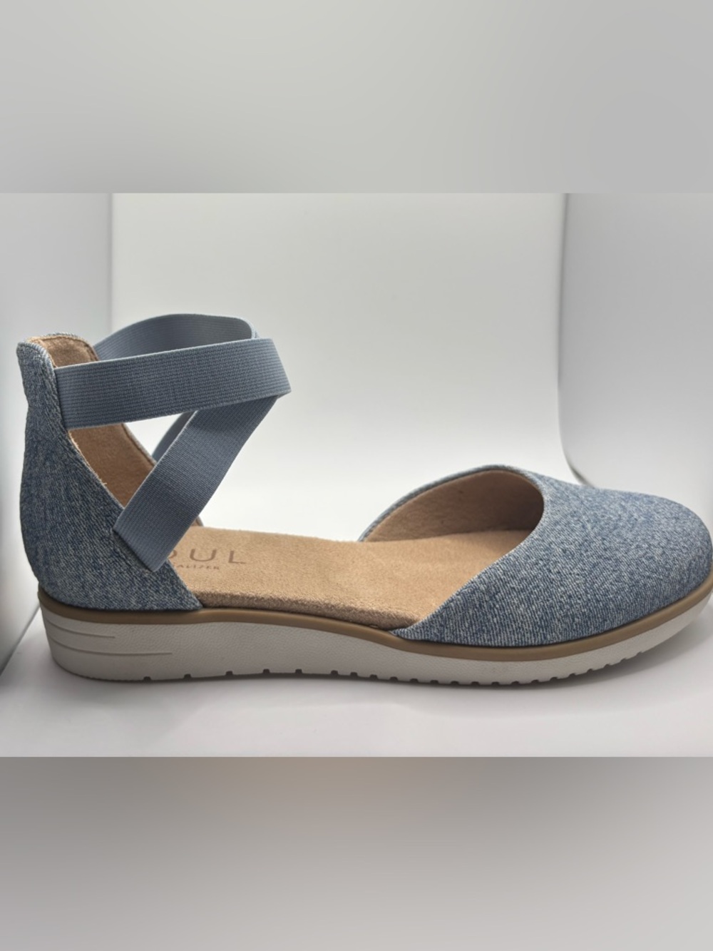 Soul Naturalizer Light Blue Elastic-Strap Sandals - Picture 2 of 8